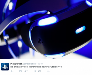 索尼宣布 Project Morpheus 改名成 PlayStation V